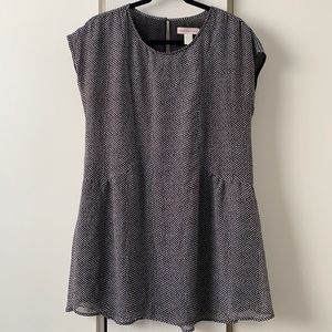 Chiffon black and white dress